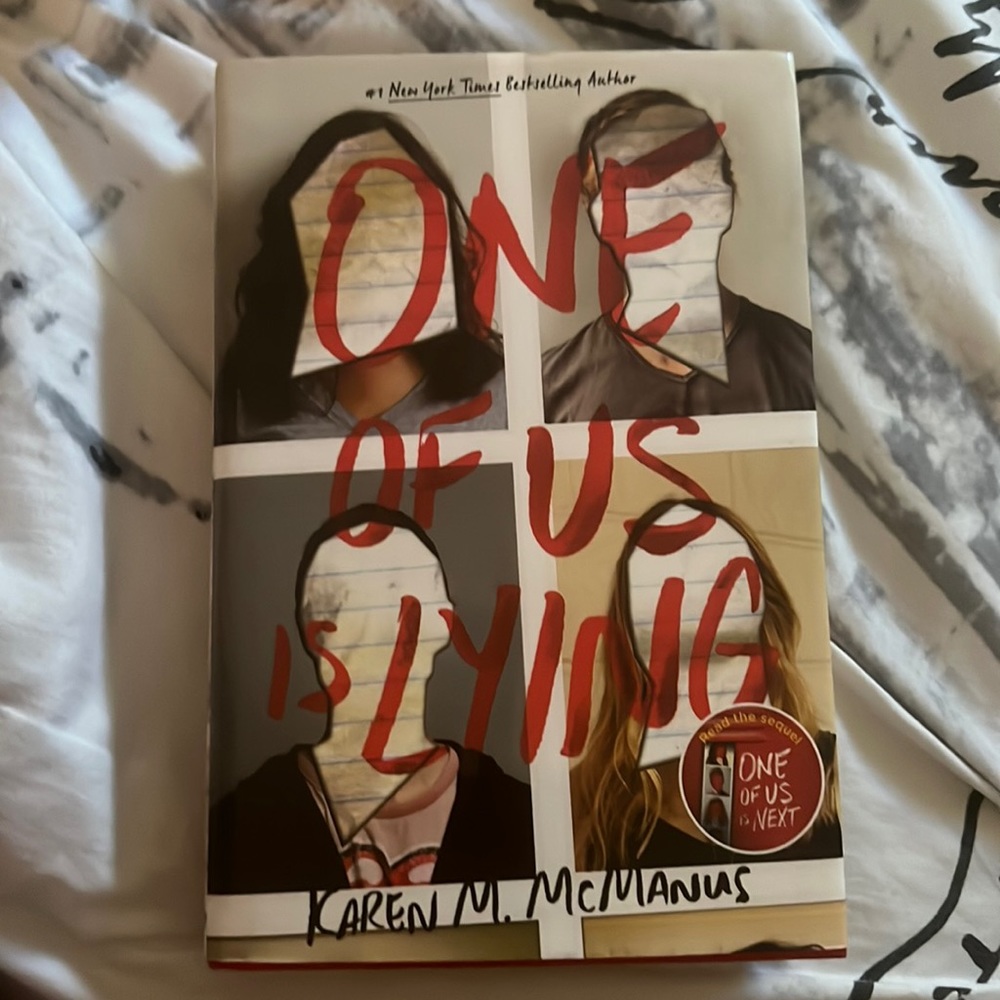 One of us is lying- hardcover book